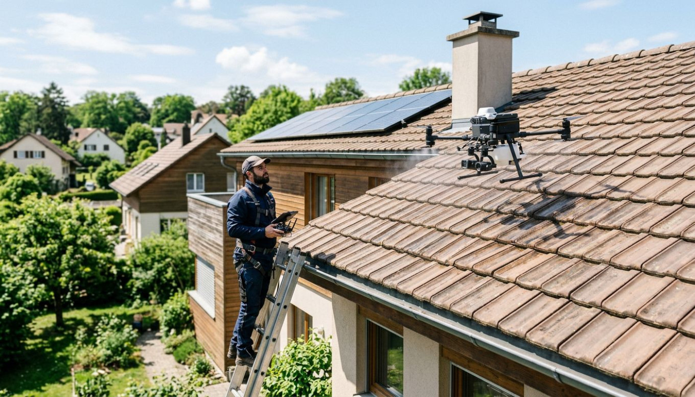 Drone et entretien extérieur : la révolution en marche sur nos toits